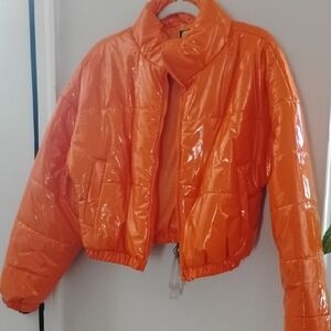 Orange Puffer Jacket